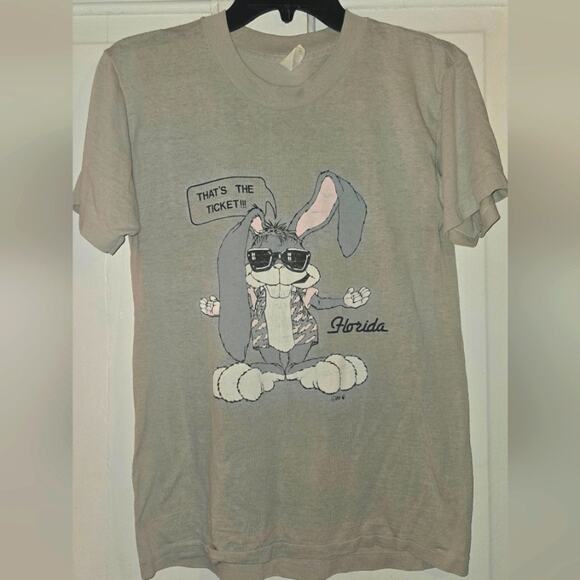 Vintage 1986 That's The Ticket Rabbit Tshirt, Size M - Picture 1 of 5